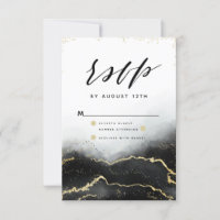 Etherische Mist Ombre Zwart Waterverf Moody RSVP