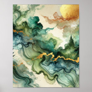 ETHERISCHE Natuur: een dromerig Abstract landschap Poster