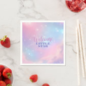 Etherische Pastel Kosmische Wolken Roze Blauw Ster Servet (Insitu)