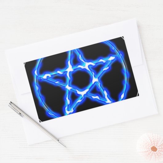 Etherische Pentakel Rechthoekige Sticker (Envelop)
