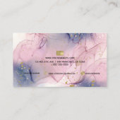 Etherische Periwinkle Pink Gold Inky Fantasy Make- Visitekaartje (Achterkant)