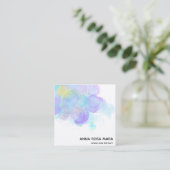 ** etherische QR. AP46 Gold Glitter Logo Abstract Vierkante Visitekaartje (Staand voorkant)