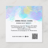 ** etherische QR. AP46 Gold Glitter Logo Abstract Vierkante Visitekaartje (Achterkant)