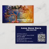 *~* Etherische QR BOOM VAN HET LEVEN AP82 Visiteka Visitekaartje (Voorkant / Achterkant)