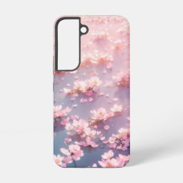 Etherische roze bloesems die op het water drijven samsung galaxy hoesje