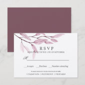 Etherische Roze | BRUILOFT RSVP MAALTIJD KEUZE Kaartje (Voorkant / Achterkant)