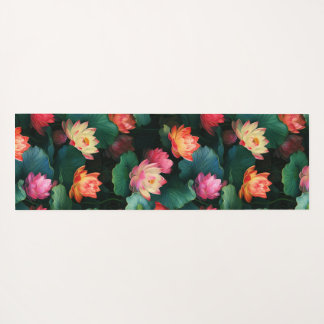 Etherische roze lotus bloemen, Art Nouveau geïnspi Yogamat