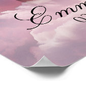 Etherische Roze Wolken Memorial Welkomstbord Poster (Hoek)