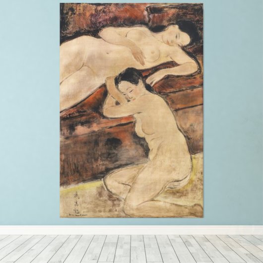 Etherische schoonheden" canvas afdruk (Insitu (Houten vloer))