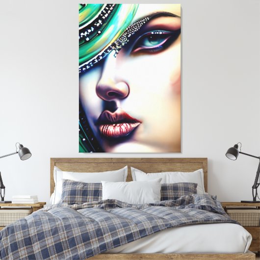 Etherische schoonheid Sparkly Jewels Canvas Afdruk (Insitu (Slaapkamer))