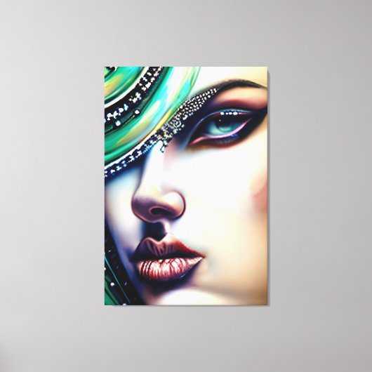 Etherische schoonheid Sparkly Jewels Canvas Afdruk (Voorkant)
