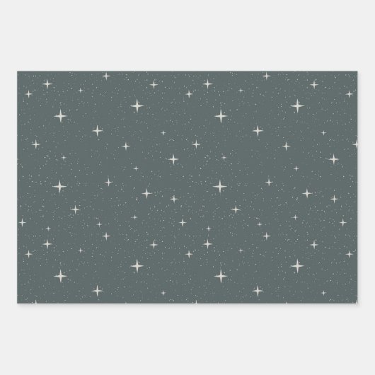 etherische Sterrennacht hemelse Blauwgroen hemel Inpakpapier Vel (Voorkant)