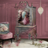 Etherische trap Elegante vrouw portret kunst Tissuepapier