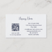 Etherische turquoise gouden bloemen visitekaartje (Achterkant)