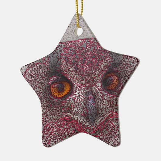 Etherische Uil Keramisch Ornament (Links)