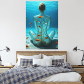 Etherische uitdrukkingen: vrouwen in het Abstract" Canvas Afdruk (Insitu (Slaapkamer))