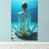 Etherische uitdrukkingen: vrouwen in het Abstract" Canvas Afdruk (Insitu (Houten vloer))