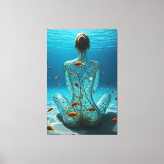 Etherische uitdrukkingen: vrouwen in het Abstract" Canvas Afdruk (Voorkant)