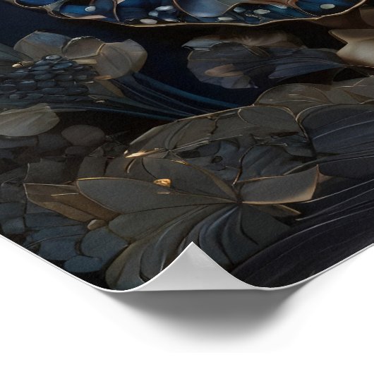 Etherische vleugels - Vlinder digitale kunst Poster (Hoek)