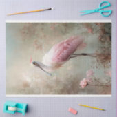 Etherische vogel, lepelaar, & Lotus Lake Scene Tissuepapier (Craft)