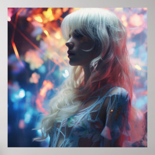 Etherische vrouw in de Natuur Poster