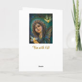 Etherische vrouw met gouden vlinders Verjaardag Kaart (Achterkant)