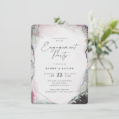 ETHERISCHE Waterverf in Wisteria Engagement Party Kaart (Staand voorkant)