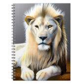 Etherische Witte Majestic Leeuwen Notitieboek (Voorkant)