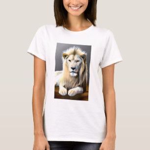 Etherische witte majestueuze leeuw t-shirt