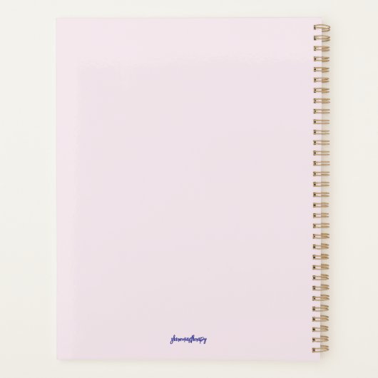 etherische witte pauw planner (Achterkant)