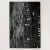 Etherische wolken: NYC Skyline, EMP St Bldg BW Legpuzzel (Verticaal)