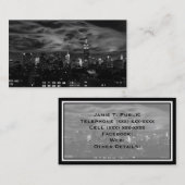 Etherische wolken: NYC Skyline, ESB zwart-wit Visitekaartje (Voorkant / Achterkant)