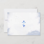 Etherische zachte blauwe eucalyptus begrafenis bedankkaart (Achterkant)