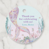 ETHERISCHE Zeemeermin onder het Zeeen Baby shower Bedankjes Labels (Achterkant)
