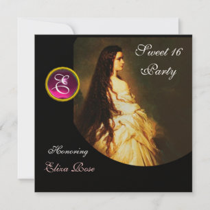 ETHERNAL BEAUTY, SWEET 16, PINK, ZWART, WITTE DAMA KAART