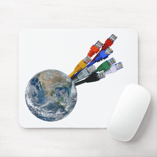 Ethernet Network Connected Earth Muismat (Met muis)