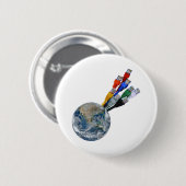Ethernet Network Connected Earth Ronde Button 5,7 Cm (Voorkant /achterkant)