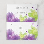 Etherpaarbloemen florale bruinkoolescortekaart (Buitenkant ongevouwen)