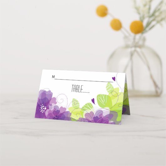 Etherpaarbloemen florale bruinkoolescortekaart (Voorkant)