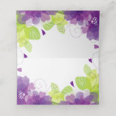 Etherpaarbloemen florale bruinkoolescortekaart (Binnenkant ongevouwen)