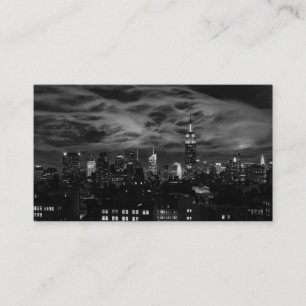 Etherwolken: NYC Skyline, Empire State Bldg BW Visitekaartje