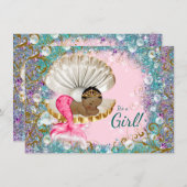 Ethic Mermaid Baby Shower Uitnodigingen (Voorkant / Achterkant)