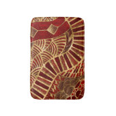 Ethic Tribal Ornament Red en Gold Badmat (Voorkant Verticaal)