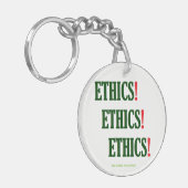 Ethiek! Ethiek! Ethiek!" Sleutelhanger (Voorkant Links)
