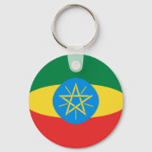 Ethiopia Fisheye Flag Sleutelhanger (Voorkant)