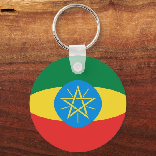 Ethiopia Fisheye Flag Sleutelhanger (Voorkant)