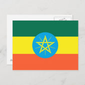 Ethiopia Flag Briefkaart (Voorkant / Achterkant)