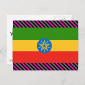 Ethiopia Flag Briefkaart (Voorkant / Achterkant)