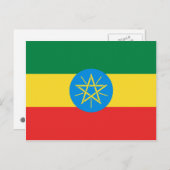 Ethiopia Flag Briefkaart (Voorkant / Achterkant)