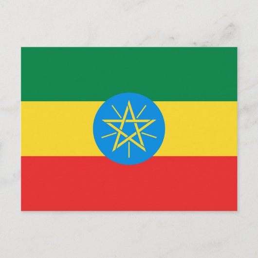 Ethiopia Flag Briefkaart (Voorkant)